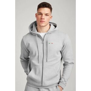 Mikina s Kapucí na Zip, Barva Šedá, s Potiskem Italian Stripe obraz