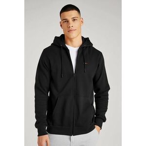 Mikina s Kapucí na Zip, Barva Černá, s Potiskem Italian Horizontal Stripe obraz