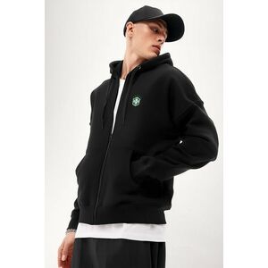 Mikina s Kapucí na Zip, Barva Černá, s Potiskem Favelas obraz