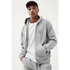 Mikina s Kapucí na Zip, Barva Šedá, s Potiskem Favelas obraz