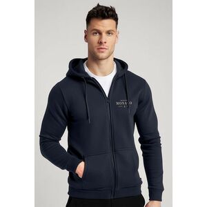 Mikina s Kapucí na Zip, Barva Modrá, s Potiskem Monaco obraz