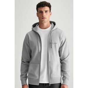 Mikina s Kapucí na Zip, Barva Šedá, s Potiskem C Est La Vie obraz