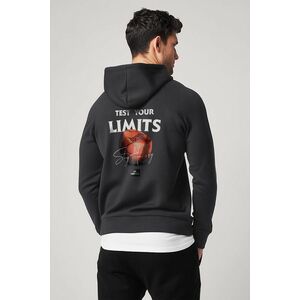 Mikina s Kapucí na Zip, Barva Železitě Šedá, s Potiskem Stay Hungry obraz