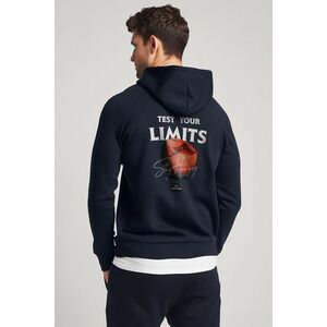 Mikina s Kapucí na Zip, Barva Modrá, s Potiskem Stay Hungry obraz