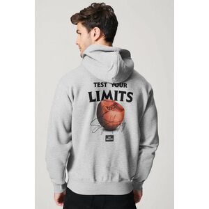 Mikina s Kapucí na Zip, Barva Šedá, s Potiskem Stay Hungry obraz