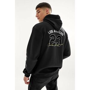 Mikina s Kapucí na Zip, Barva Černá, s Potiskem LA City Legend obraz