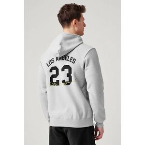 Mikina s Kapucí na Zip, Barva Šedá, s Potiskem LA City Legend obraz