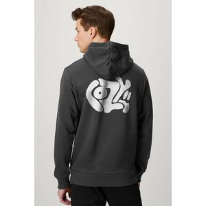 Mikina s Kapucí na Zip, Barva Železitě Šedá, s Potiskem Cozy obraz