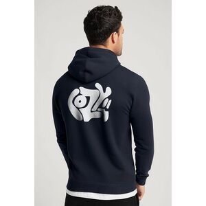 Mikina s Kapucí na Zip, Barva Modrá, s Potiskem Cozy obraz