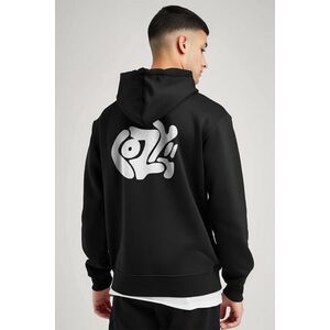 Mikina s Kapucí na Zip, Barva Černá, s Potiskem Cozy obraz