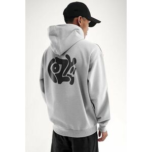 Mikina s Kapucí na Zip, Barva Šedá, s Potiskem Cozy obraz