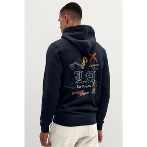 Mikina s Kapucí na Zip, Barva Modrá, s Potiskem Authentic Los Angeles obraz