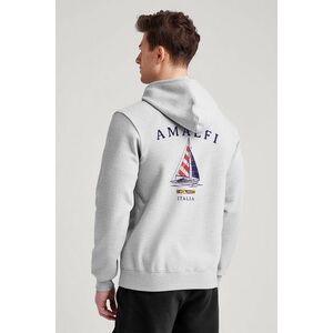 Mikina s Kapucí na Zip, Barva Šedá, s Potiskem Amalfi obraz