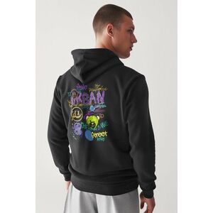 Mikina s Kapucí na Zip, Barva Železitě Šedá, s Potiskem Urban Street Love obraz