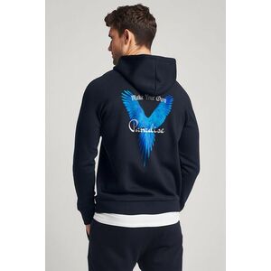 Mikina s Kapucí na Zip, Barva Modrá, s Potiskem Your Own Paradise obraz