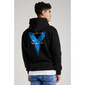 Mikina s Kapucí na Zip, Barva Černá, s Potiskem Your Own Paradise obraz