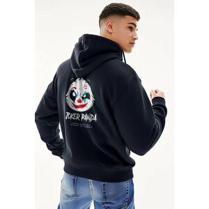 Mikina s Kapucí na Zip, Barva Modrá, s Potiskem Joker Panda obraz