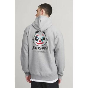 Mikina s Kapucí na Zip, Barva Šedá, s Potiskem Joker Panda obraz