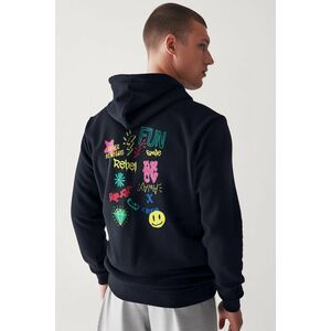 Mikina s Kapucí na Zip, Barva Modrá, s Potiskem Fun Rebel obraz