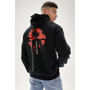 Mikina s Kapucí na Zip, Barva Černá, s Potiskem Saiyan Inner Strength obraz