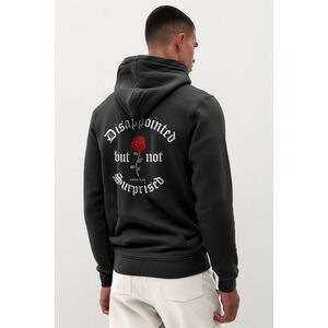 Mikina s Kapucí na Zip, Barva Železitě Šedá, s Potiskem Not Surprised obraz