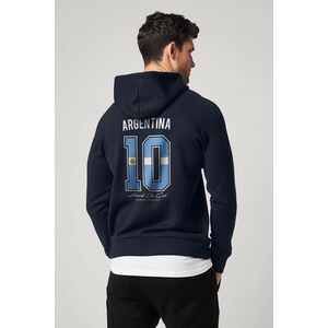 Mikina s Kapucí na Zip, Barva Modrá, s Potiskem Hand Of God 10 obraz