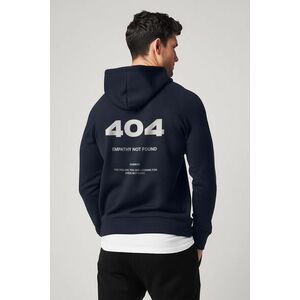 Mikina s Kapucí na Zip, Barva Modrá, s Potiskem Empathy Not Found obraz