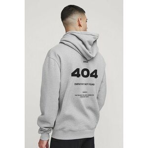 Mikina s Kapucí na Zip, Barva Šedá, s Potiskem Empathy Not Found obraz