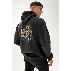 Mikina s Kapucí na Zip, Barva Železitě Šedá, s Potiskem New York Smile More obraz