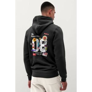 Mikina s Kapucí na Zip, Barva Železitě Šedá, s Potiskem The Street Div obraz