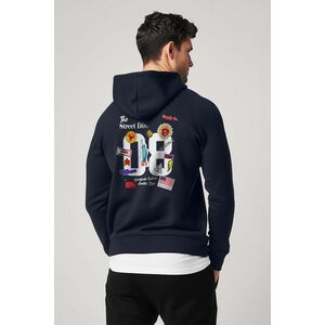 Mikina s Kapucí na Zip, Barva Modrá, s Potiskem The Street Div obraz