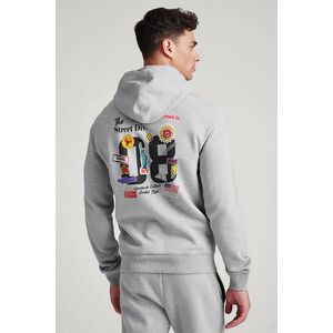 Mikina s Kapucí na Zip, Barva Šedá, s Potiskem The Street Div obraz