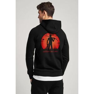 Mikina s Kapucí na Zip, Barva Černá, s Potiskem Overcome Your Limits obraz