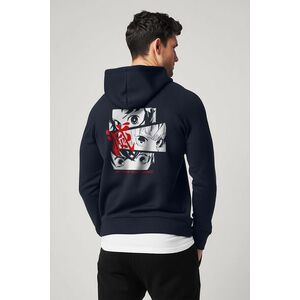 Mikina s Kapucí na Zip, Barva Modrá, s Potiskem Your Heart Ablaze obraz