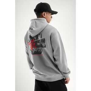 Mikina s Kapucí na Zip, Barva Šedá, s Potiskem Your Heart Ablaze obraz