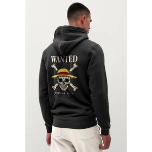 Mikina s Kapucí na Zip, Barva Železitě Šedá, s Potiskem Wanted Dead Or Alive obraz