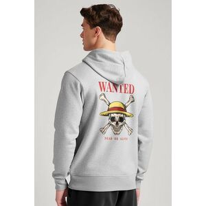 Mikina s Kapucí na Zip, Barva Šedá, s Potiskem Wanted Dead Or Alive obraz