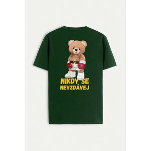 Tričko, Barva Zelená, ve spolupráci s DPR, s Potiskem Nikdy se Nevzdávej obraz