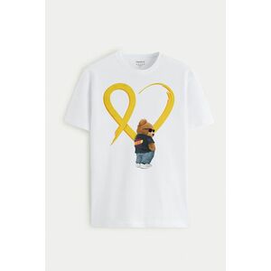 Tričko, Barva Bilá, ve spolupráci s DPR, s Potiskem Srdce obraz