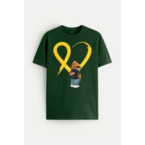 Tričko, Barva Zelená, ve spolupráci s DPR, s Potiskem Srdce obraz