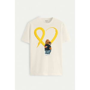 Tričko, Barva Ecru, ve spolupráci s DPR, s Potiskem Srdce obraz