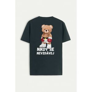 Tričko, Barva Železitě Šedá, ve spolupráci s DPR, s Potiskem Nikdy se Nevzdávej obraz