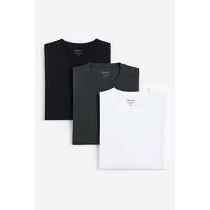 Trička, 3-kusy – Černá, Železitě Šedá, Bílá obraz