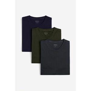 Trička, 3-kusy – Modrá, Khaki, Železitě Šedá obraz