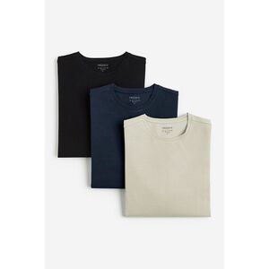 Trička, 3-kusy – Černá, Modrá, Ekru obraz