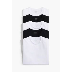 Trička, 5-kusů – Černá, Bílá obraz