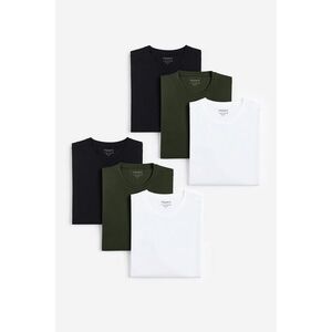 Trička, 6-kusů – Černá, Khaki, Bílá obraz