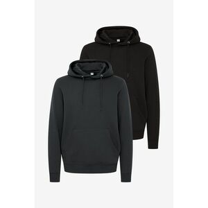 Mikina s Kapucí, 2-kusy – Černá, Železitě Šedá obraz