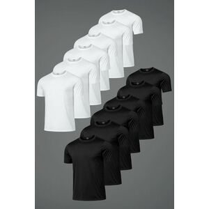 Hyperflow Pro Fitness Trička, Balení po 12 - Bílá, Černá obraz