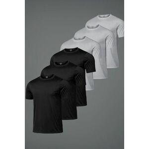 Hyperflow Pro Fitness Trička, Balení po 6 - Černá, Šedá obraz